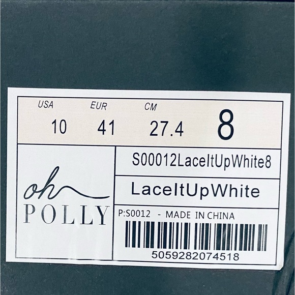 Oh Polly “Lace it up strappy” lace up heels - White - Picture 7 of 11